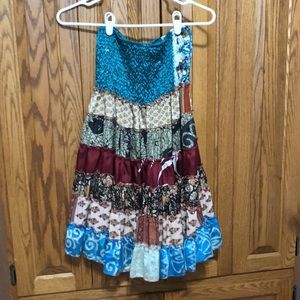 Multi floral print skirt